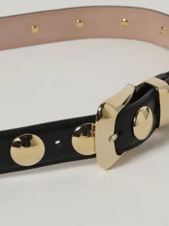 Cintura Khaite in pelle con borchie applicate