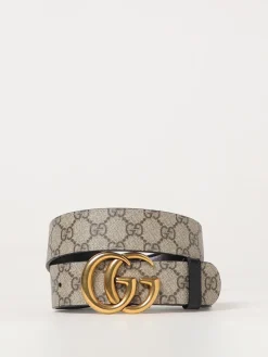 Cintura Marmont Gucci reversibile in pelle e tessuto GG Supreme
