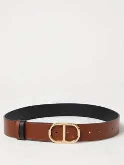 Cintura Oval T Twinset reversibile in pelle