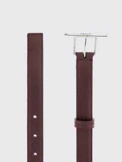 Cintura T-Bar McQueen in pelle a grana