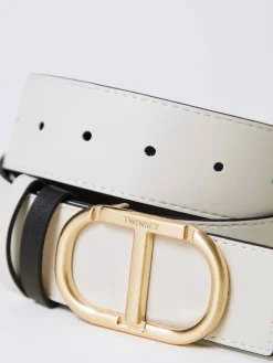 Cintura Twinset reversibile in pelle sintetica