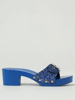 Clogs Pescura Ibiza KJ Loves Scholl Khrisjoy in gomma glitter e legno