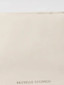 Clutch Brunello Cucinelli in pelle con monile