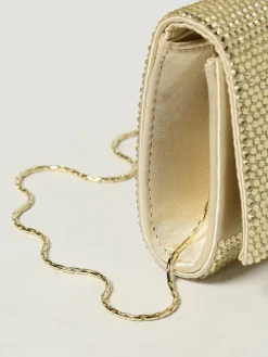 Clutch French Twenty Fourhaitch in raso con strass