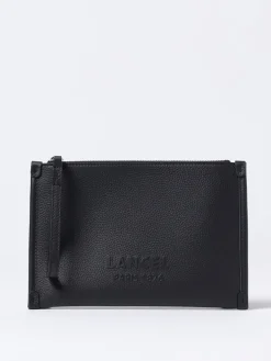 Clutch Lancel in pelle a grana