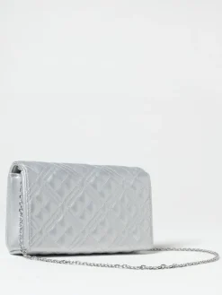 Clutch Love Moschino in pelle sintetica laminata matelassè