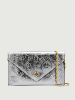 Clutch Pinko in pelle laminata effetto used
