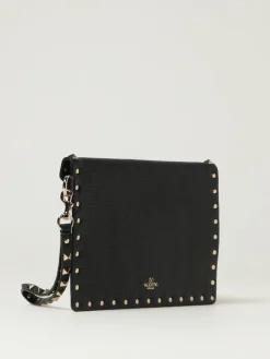 Clutch Rockstud Valentino Garavani in pelle a grana