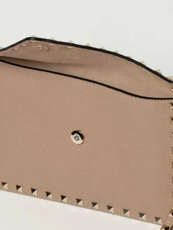 Clutch Rockstud Valentino Garavani in pelle a grana