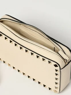 Clutch Rockstud Valentino Garavani in pelle a grana