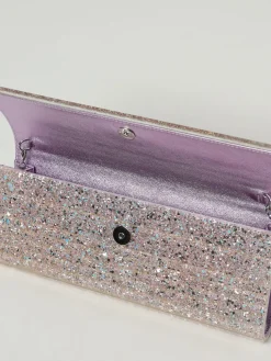 Clutch Sweetie Jimmy Choo in plexiglas con glitter
