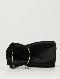 Clutch Xandra in raso con braccialetto di cristallo Jimmy Choo