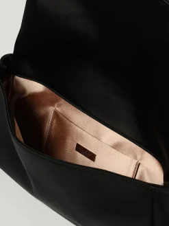 Clutch Xandra in raso con braccialetto di cristallo Jimmy Choo