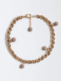 Collana Fabiana Filippi in ottone filo diamante con pendenti