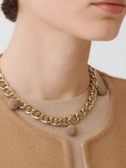 Collana Fabiana Filippi in ottone filo diamante con pendenti