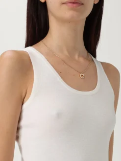 Collana Gancini Ferragamo in ottone con strass