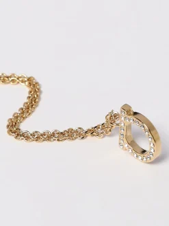 Collana Gancini Ferragamo in ottone con strass