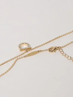 Collana Gancini Ferragamo in ottone con strass incastonati