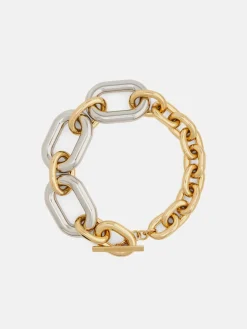 Collana XL Link Rabanne in alluminio bicolor