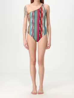 Costume a monospalla a righe Missoni