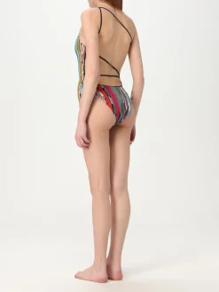 Costume a monospalla a righe Missoni