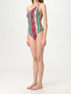 Costume a monospalla a righe Missoni