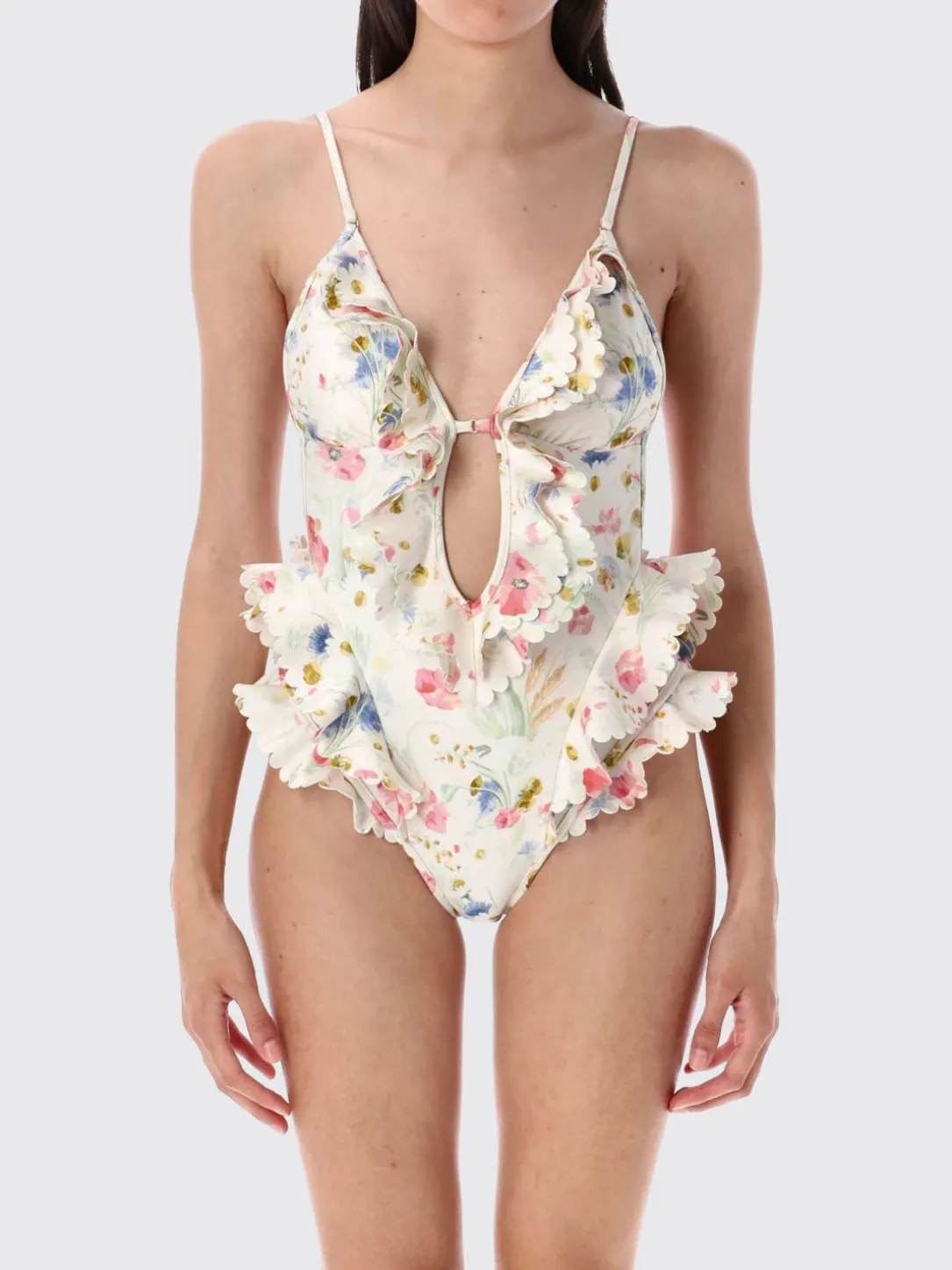 Costume da bagno intero in lycra floreale Zimmermann