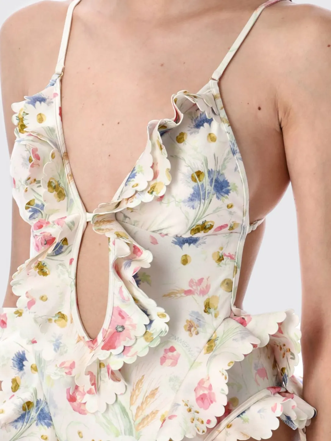 Costume da bagno intero in lycra floreale Zimmermann