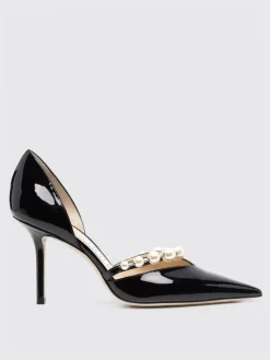 Décolleté Aurelie Jimmy Choo in pelle con perle sintetiche