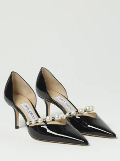Décolleté Aurelie Jimmy Choo in vernice con perle sintetiche