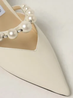 Décolleté Aurelie Jimmy Choo in vernice con perle sintetiche