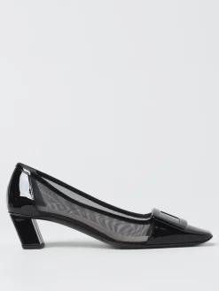 Décolleté Belle Vivier Roger Vivier in vernice e nylon a rete