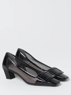 Décolleté Belle Vivier Roger Vivier in vernice e nylon a rete