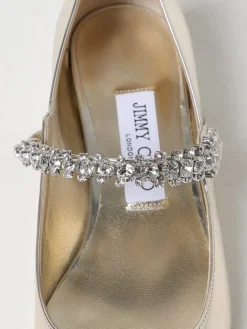 Décolleté Bing flat in pelle laminata Jimmy Choo