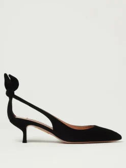 Décolleté Bow Tie Aquazzura in camoscio