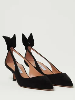 Décolleté Bow Tie Aquazzura in camoscio