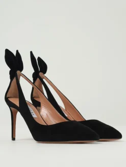 Décolleté Bow Tie Aquazzura in camoscio