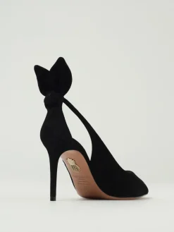 Décolleté Bow Tie Aquazzura in camoscio