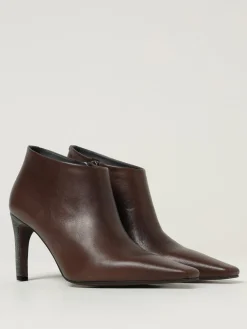 Décolleté Brunello Cucinelli in pelle con tacco gioiello