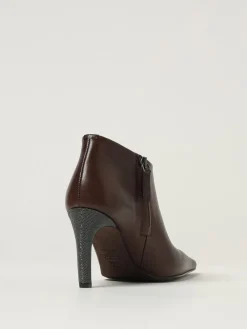 Décolleté Brunello Cucinelli in pelle con tacco gioiello