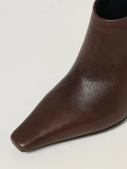 Décolleté Brunello Cucinelli in pelle con tacco gioiello