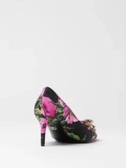 Décolleté Dolce & Gabbana in raso con stampa floreale