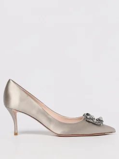 Décolleté Efflorescence Roger Vivier in raso con fibbia gioiello