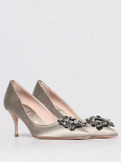 Décolleté Efflorescence Roger Vivier in raso con fibbia gioiello