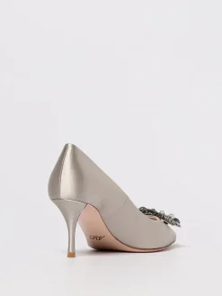 Décolleté Efflorescence Roger Vivier in raso con fibbia gioiello