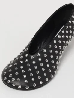 Décolleté Jil Sander in pelle con borchie all over