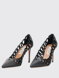Décolleté Peep Aquazzura in pelle traforata