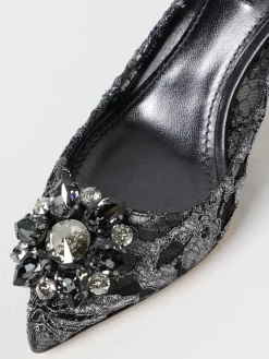 Décolleté Rainbow Dolce & Gabbana in pizzo lurex con fibbia gioiello