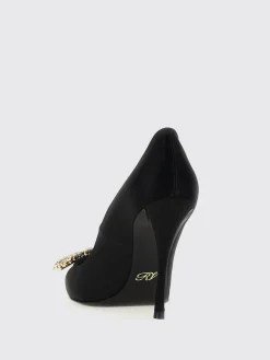 Décolleté Roger Vivier in raso con applicazione gioiello