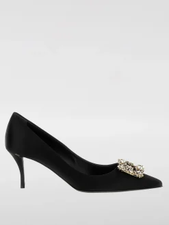 Décolleté Roger Vivier in raso con fibbia gioiello